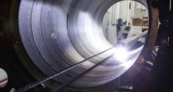 horizontal cladding weld overlay